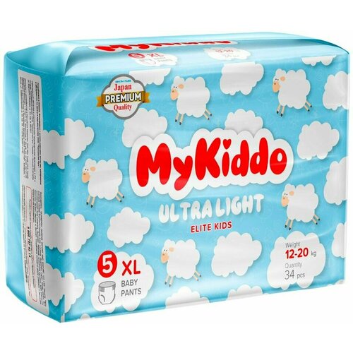 Подгузники-трусики MyKiddo Elite Kids ультратонкие XL 12-20кг 34шт