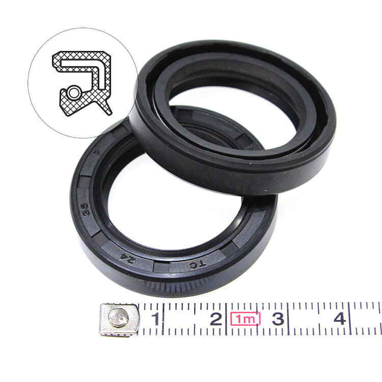 фото Манжета армированная (Сальник) 24х35х7 (тип 2 / TC) 70NBR (упаковка 2 шт.)