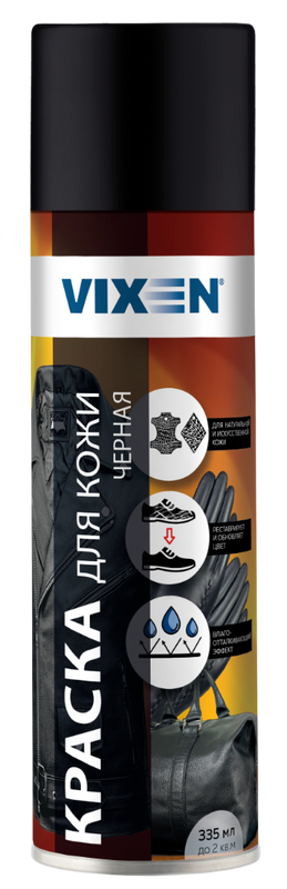 Краска для кожи черная VIXEN VX-90022 335 мл