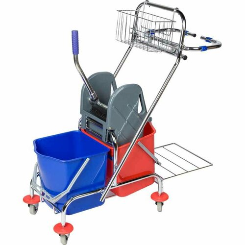 Тележка уборочная с отж прессом Luscan Prof 2х17л 1185x40x1005см 24565₽