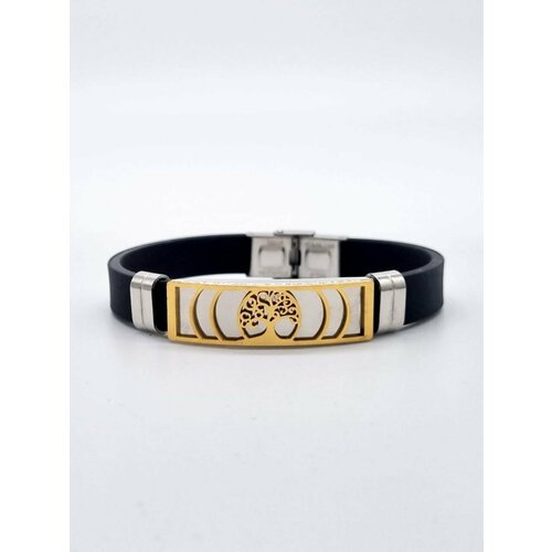 фото Браслет, металл, 1 шт., размер 20 см, размер one size, серебряный, золотой living'stone