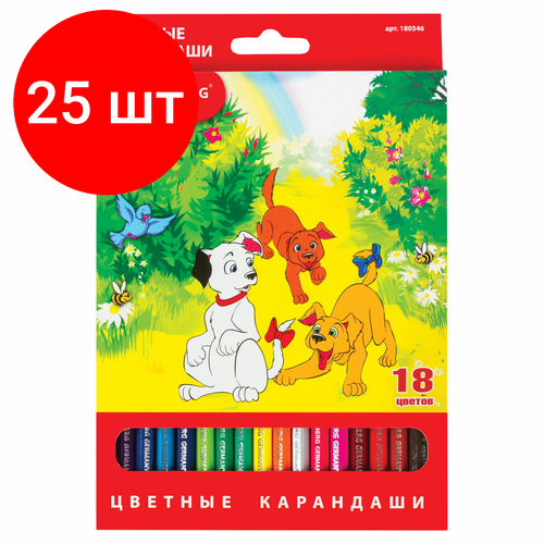 Комплект 25 шт, Карандаши цветные BRAUBERG 