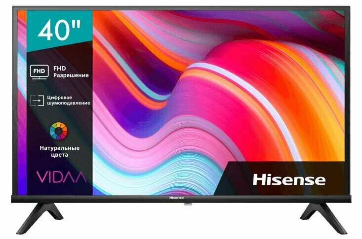 40" Телевизор HISENSE 40A4K, FHD Smart TV, DLED, 1920x1080, 60Гц, черный