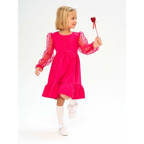 фото Платье, размер 34, розовый, фуксия geluk kids