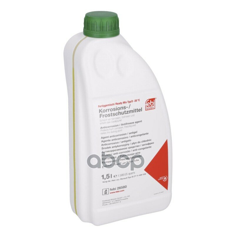 фото Антифриз Febi Type D Готовый Зеленый 1,5 Л 26580 Febi арт. 26580