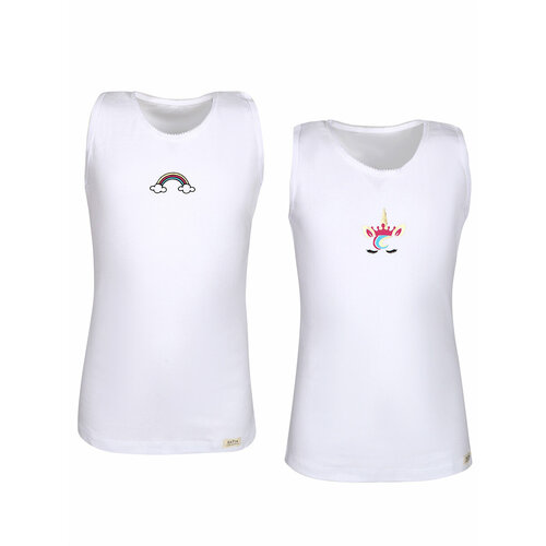 фото Майка , размер 140/146, белый katia&bony