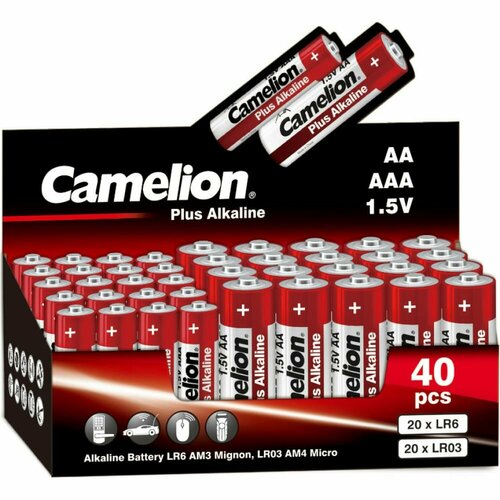 Батарейка Camelion plus Alkaline COMBO40 батарейка camelion plus alkaline combo40 20lr6 20lr03 cb 1 5в 14981