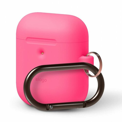 Чехол Elago для AirPods с беспроводной зарядкой Hang Case Neon Hot Pink