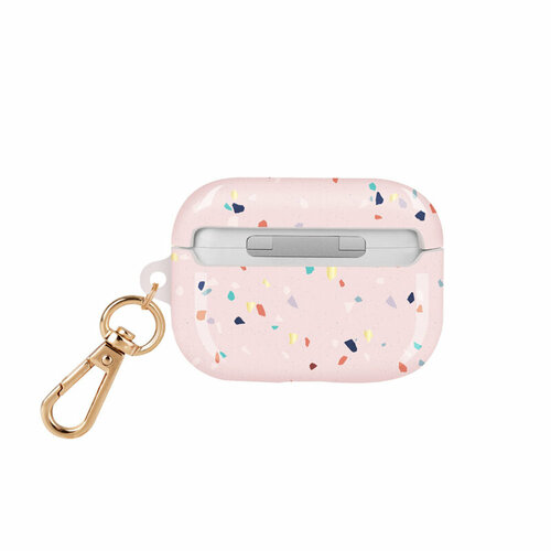 Чехол с карабином Uniq Coehl Terrazzo для AirPods Pro, цвет Розовый (AIRPODSPRO-TEZPNK) розовый