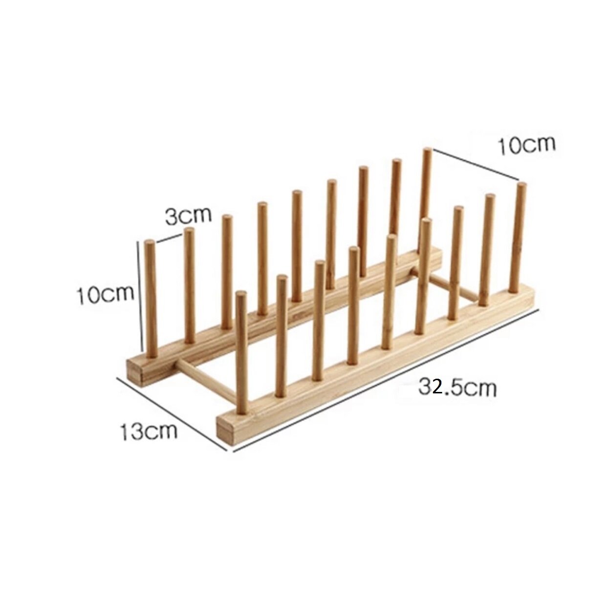 Подставка под тарелки, доски, книги, стаканы, сушилка для тарелок, бамбук