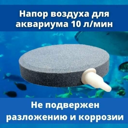 AIR STONE Распылитель для аквариума корундовый диск 80 мм (аэратор)