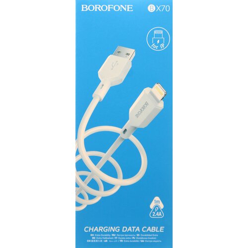 USB Кабель для Apple/iPhone BOROFONE BX70, 2A, 1м. Белый usb кабель для apple 2a borofone bx47 белый