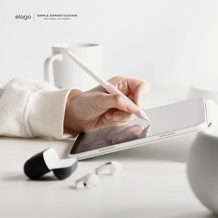 Elago для Apple Pencil 2 чехол Grip silicone holder (2 шт.) Lovely Pink/Lavender — фото 6