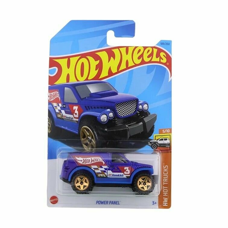 HKJ01 Машинка игрушка Hot Wheels металлическая коллекционная Power Panel синий