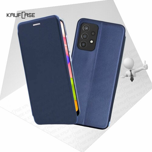 Чехол книжка KaufCase для телефона Samsung A72 (A725) (6.7), темно-синий. Трансфомер чехол книжка kaufcase для телефона samsung m51 m515 6 7 темно синий трансфомер