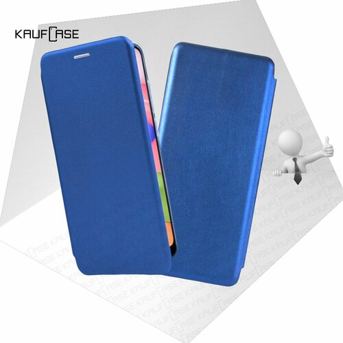 Чехол книжка KaufCase для телефона Xiaomi Poco M3 (6.53), синий. Трансфомер чехол книжка kaufcase для телефона xiaomi poco c40 6 71 темно синий трансфомер