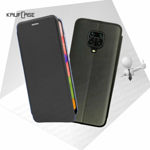 Чехол книжка KaufCase для телефона Xiaomi Redmi Note 9S /Note 9 Pro (6.67), черный. Трансфомер силиконовый чёрный чехол для xiaomi redmi note 9 pro 9s ксиоми редми нот 9 про 9с