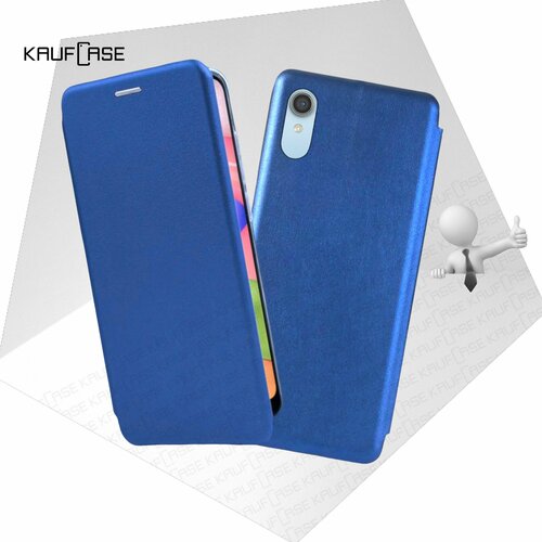 Чехол книжка KaufCase для телефона Vivo Y1s (V1929) (6.22), синий. Трансфомер