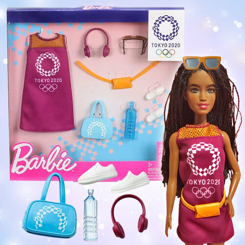 фото Одежда для кукол одежда для куклы barbie olympic games tokyo 2020 платье mattel