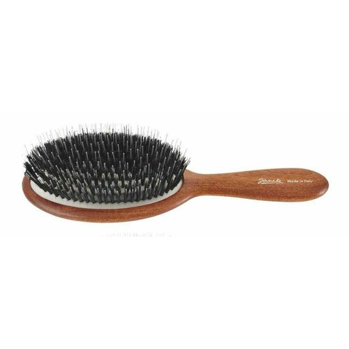 Щетка для волос Janeke Wooden oval shaped Hair Brush with combined bristle аксессуары для волос evo [брэдфорд] щетка для волос с комбинированной щетиной