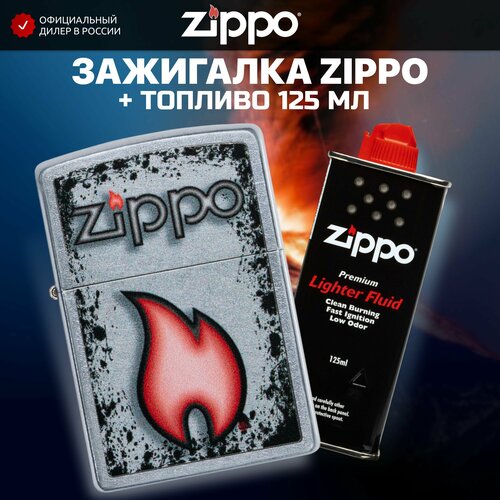 Зажигалка бензиновая ZIPPO 48623 32 Flame + Бензин для зажигалки топливо 125 мл