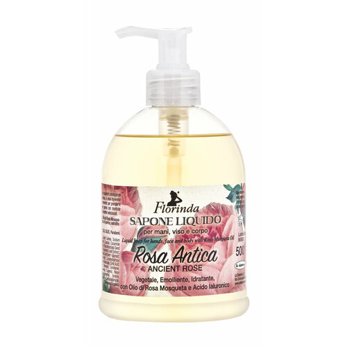 Жидкое мыло с ароматом розы Florinda Liquid Soap Ancient Rose мыло с ароматом розы вариегата florinda soap variegated rose