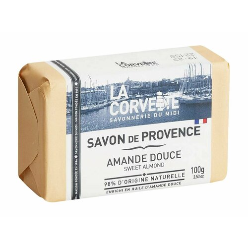Туалетное мыло c ароматом сладкого миндаля La Corvette Savon de Provence Amande Douce