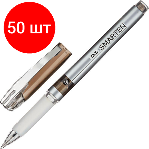 Комплект 50 штук, Ручка гелевая неавтомат. M&G Smarten манж лин0.5 черн AGP62571110700H ручка гелевая неавтомат m