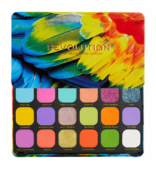 Палетка теней для век Revolution Makeup Forever Flawless Eyeshadow Palette: Bird of Paradise