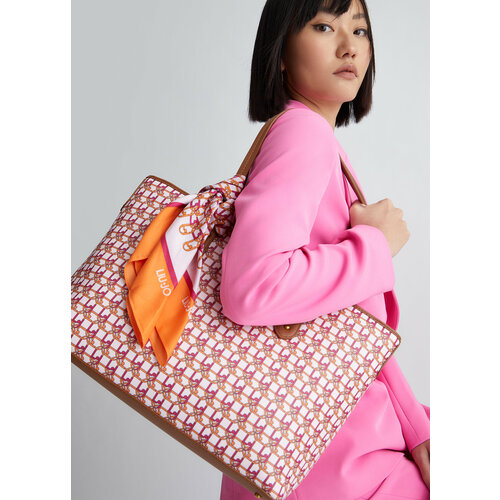Сумка шоппер LIU JO, оранжевый, красный сумка liu jo жен na2120t643886024 цвет verde размер t u