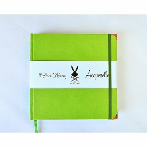 Альбом для акварели 20х20 см Салатовый 250гр. 100% целлюлоза