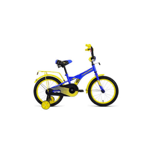 Велосипед FORWARD CROCKY 16 (16 1 ск.) 2022, синий/желтый, IBK22FW16207 детские велосипеды и самокаты forward детский велосипед forward crocky 16 2022 16 синий желтый