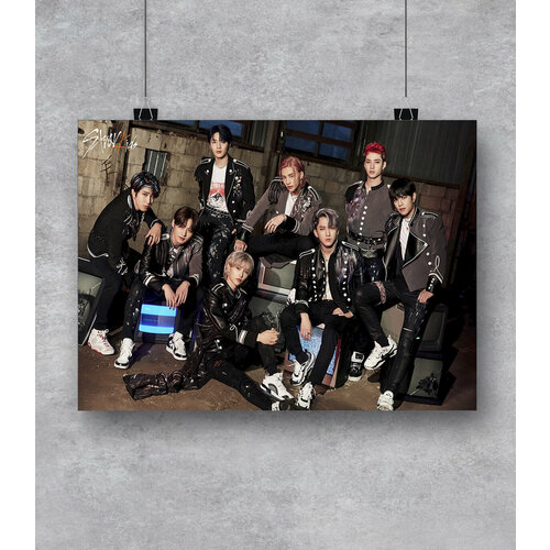 Stray kids плакат 60х90 см на фотобумаге