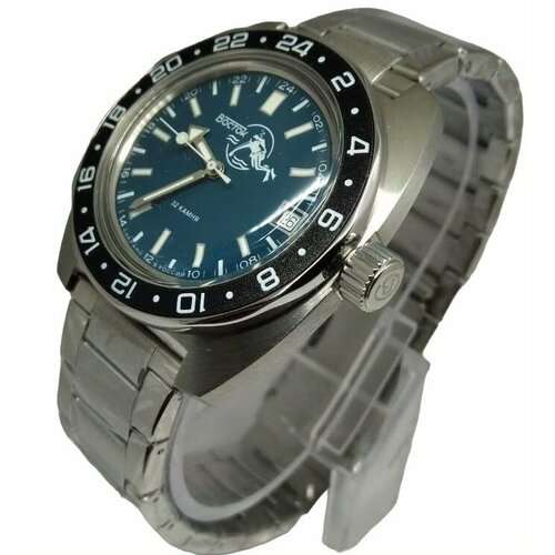 фото Наручные часы восток, синий, серебряный