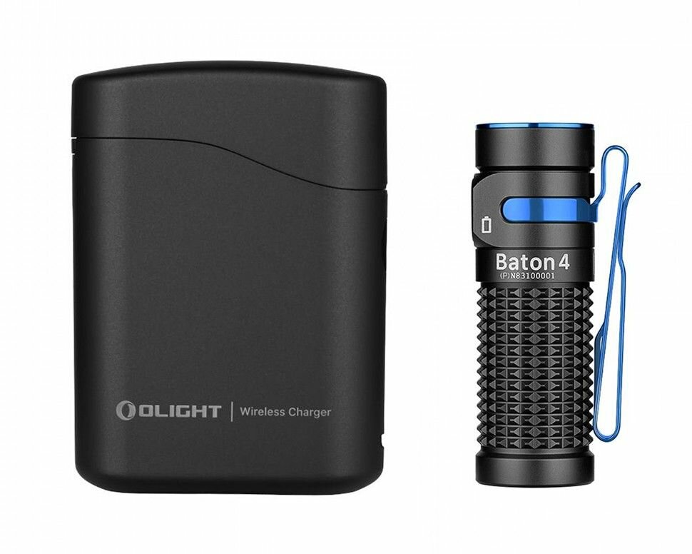 Фонарь Olight Baton 4 Black Premium Edition, 16340, диод Luminus SST-40, 170 метров, 1300 люмен (Комплект)