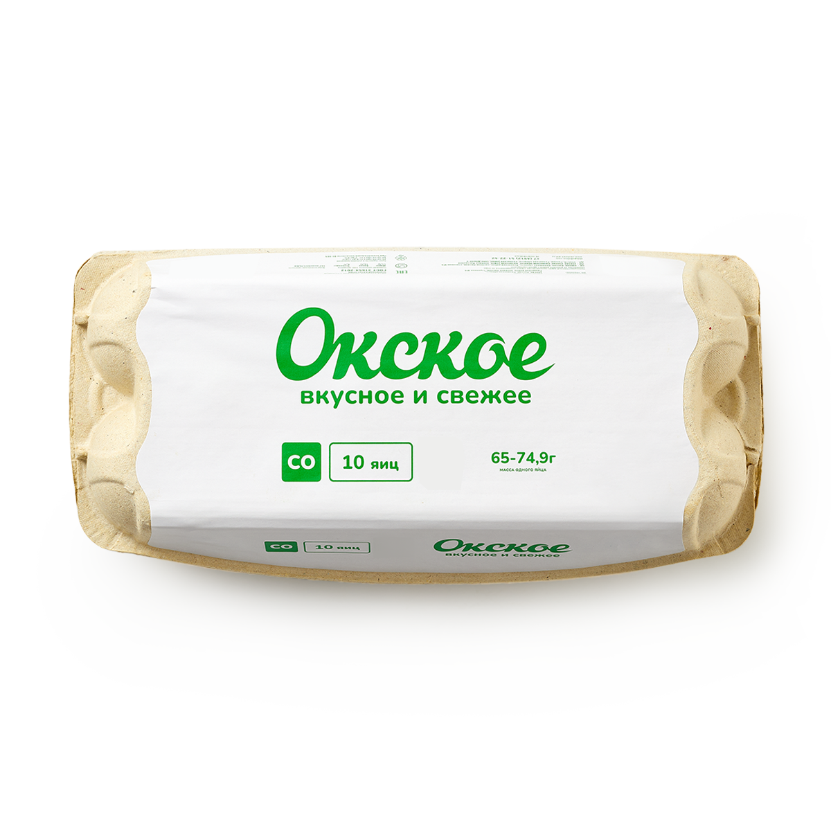 Яйцо куриное "Окское", категория со, отборное, 10 штук, 1 упаковка