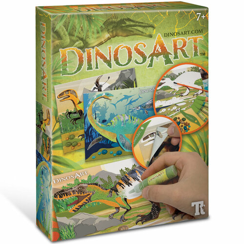 Серия Dino: Набор аппликаций фольгой (3 эскиза)