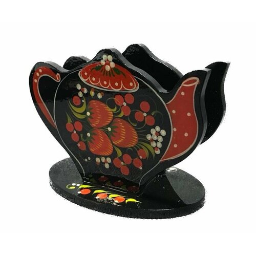 Салфетница чайник 110*140 С хохломской росписью