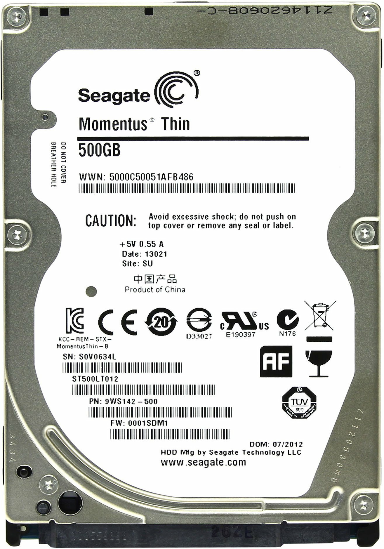 Жесткий диск для ноутбука 2,5" SATA-II Seagate объем 500 Gb (Б/У)