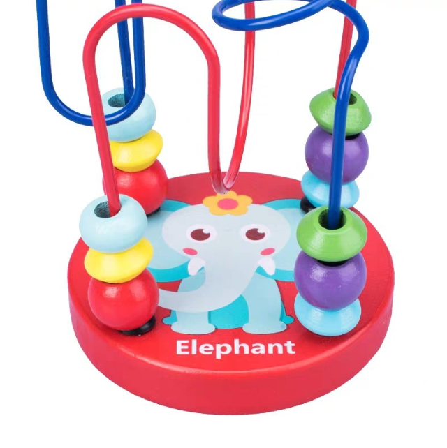 Лабиринт "Слон" с пластиковыми бусами для развития детей