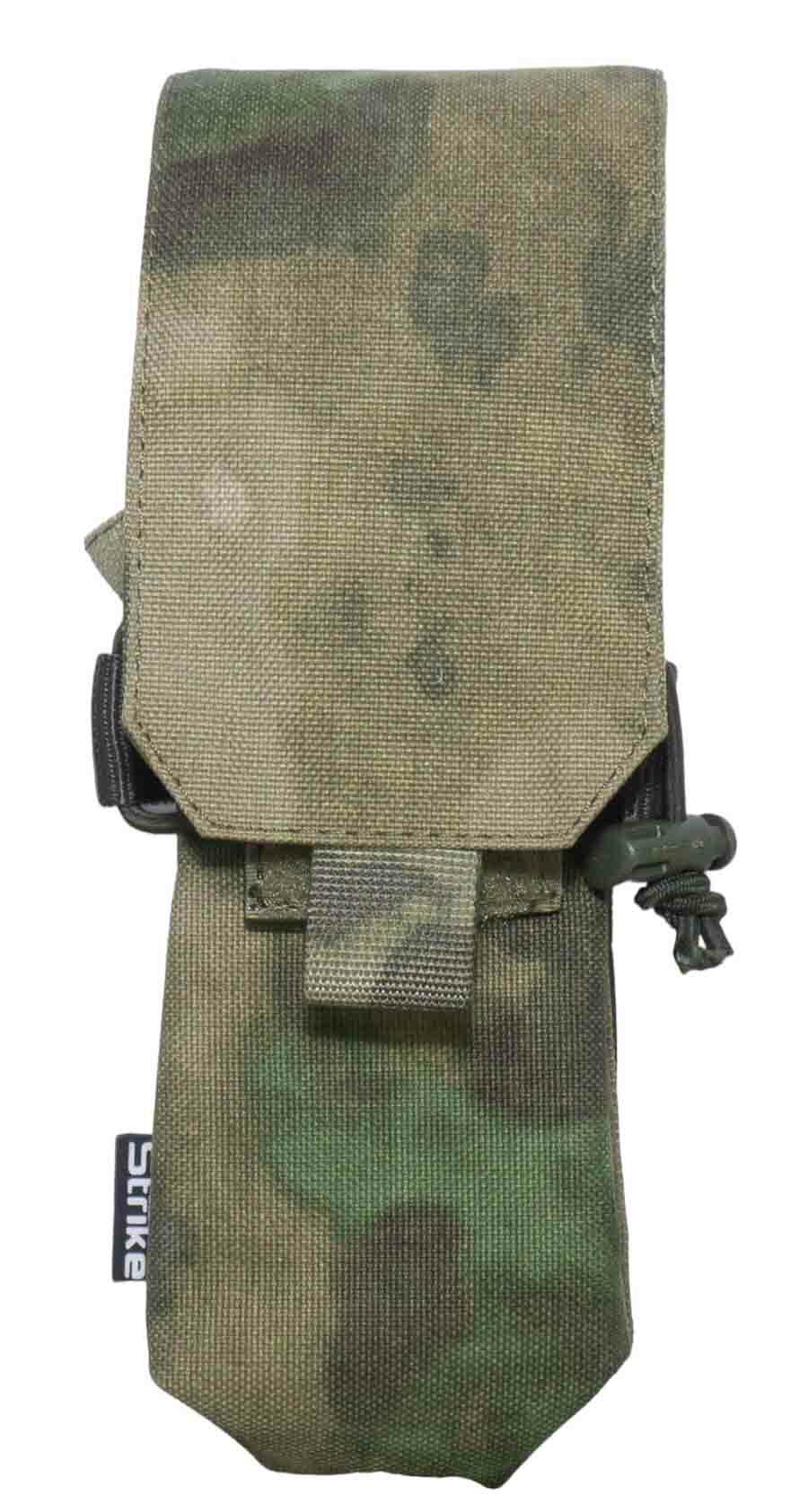 Подсумок Strike, под 2 страйкбольных магазина, с клапаном, A-TACS Camo, кордура