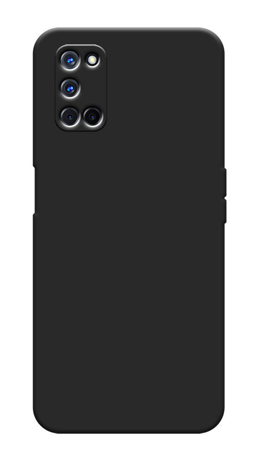 Матовый силиконовый чехол на Oppo A52 / Оппо A52 с защитой камеры, черный