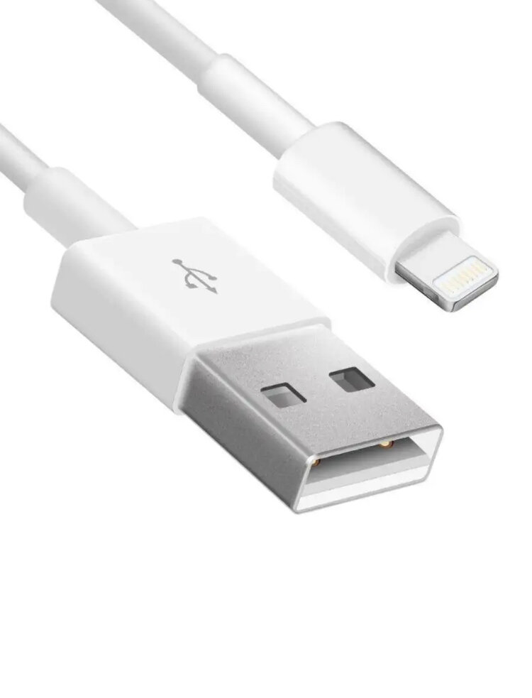 Кабель для зарядки и подключения iPhone, iPad, iPod USB / Lightning 1M Белый