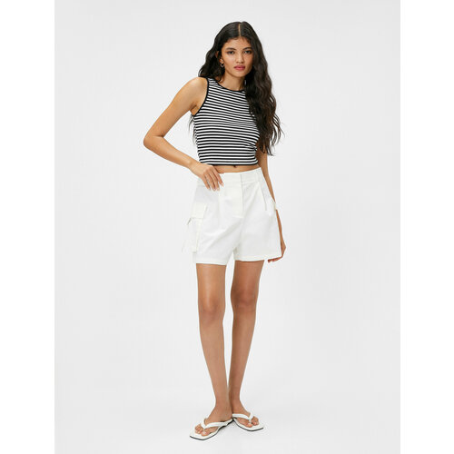 фото Шорты koton, размер 48, бежевый