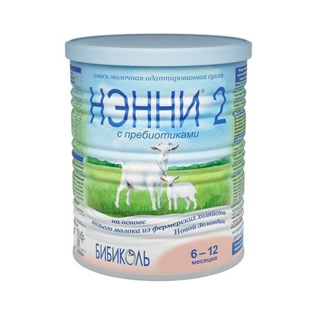 Смесь Нэнни 2 с пребиотиками, заменитель молока на основе козьего молока 400 г Бибиколь - фото №14