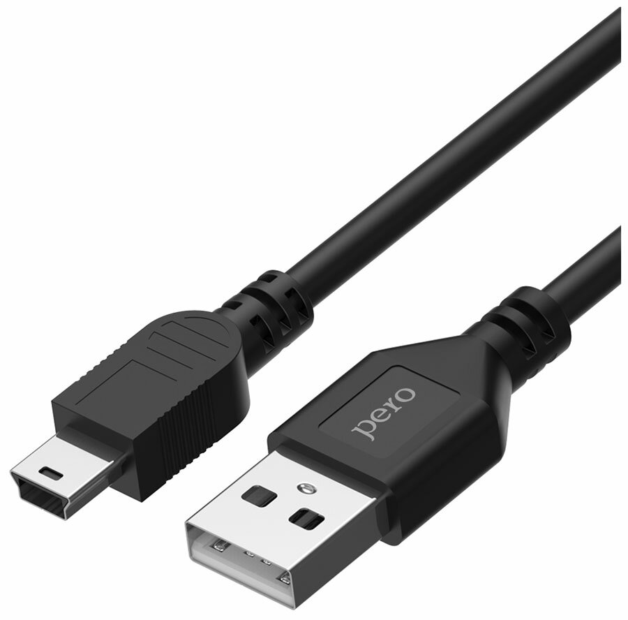 Дата-кабель PERO DC-09 mini-USB, 1m, Black - фото №3