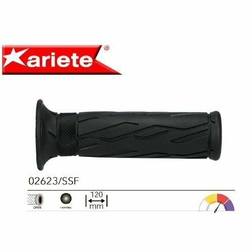 ручки руля грипсы ariete 02638 ssf для yamaha 7 8 22мм открытые черные Ручки руля (грипсы) 02623/SSF