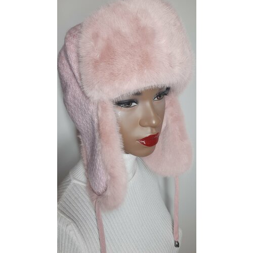 фото Шапка ушанка , размер 56/61, розовый сток цена
