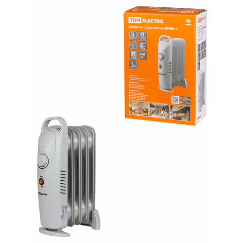 Масляный обогреватель МИНИ-5 500 Вт 5 секций термостат TDM SQ2501-0907 422600₽
