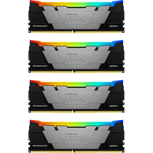 Оперативная память 64Gb DDR4 3600MHz Kingston Fury Renegade RGB (4x16Gb KIT) (KF436C16RB12AK4/64)